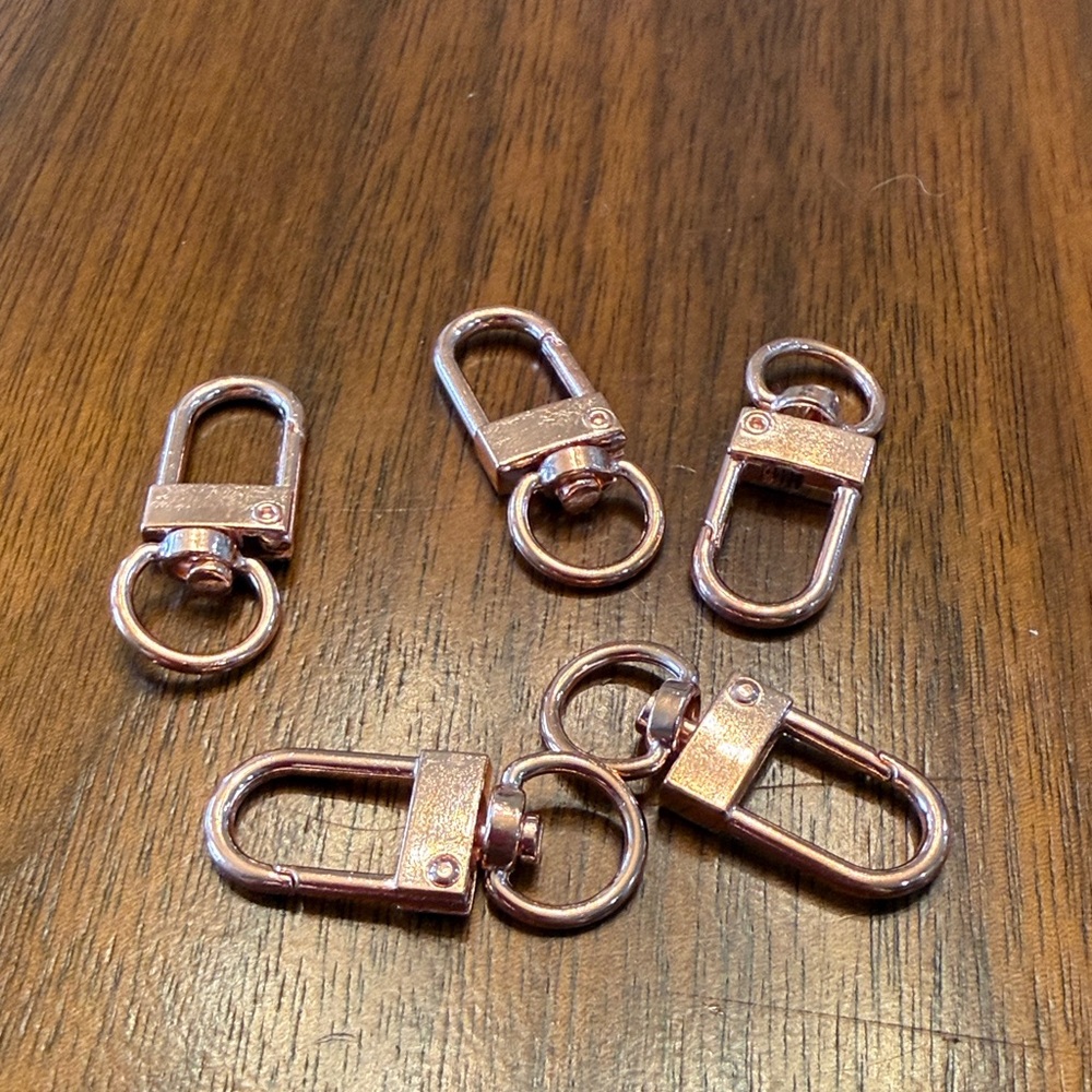 Rose gold swivel lobster claps